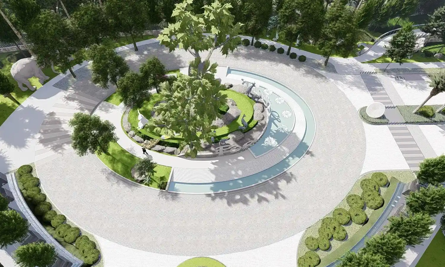 Walkways and green corridors in the township